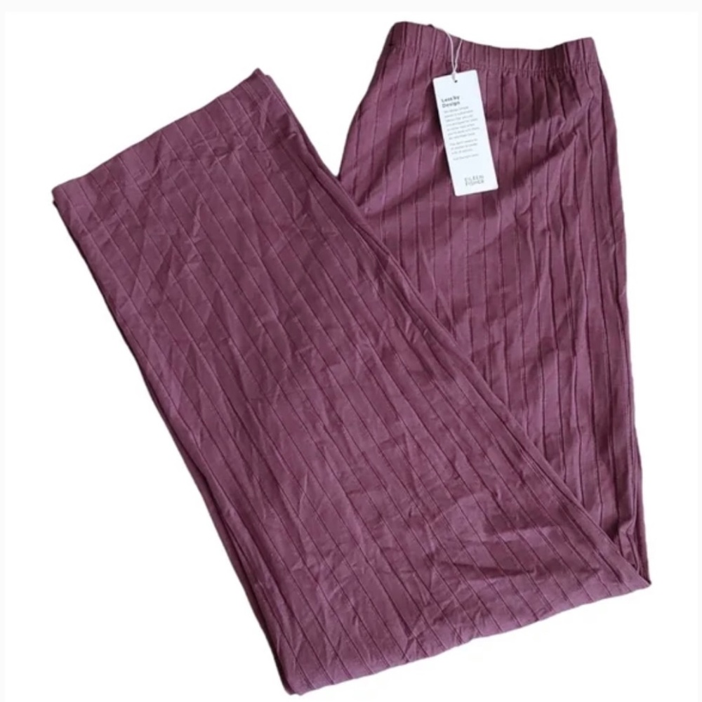New Eileen Fisher Stretch Rib Straight Ankle Pants M Fig
